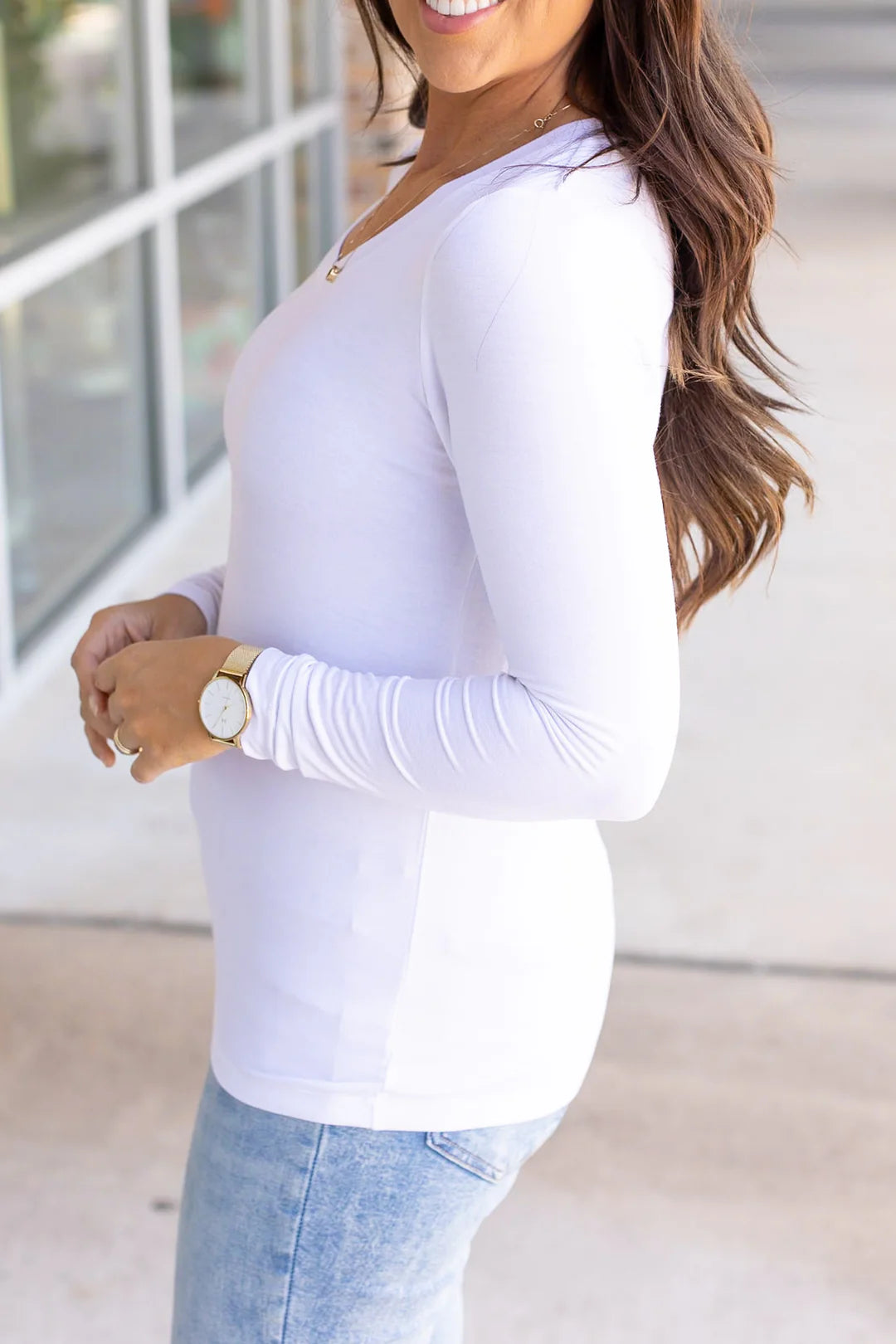 Larissa Long Sleeve Top - White