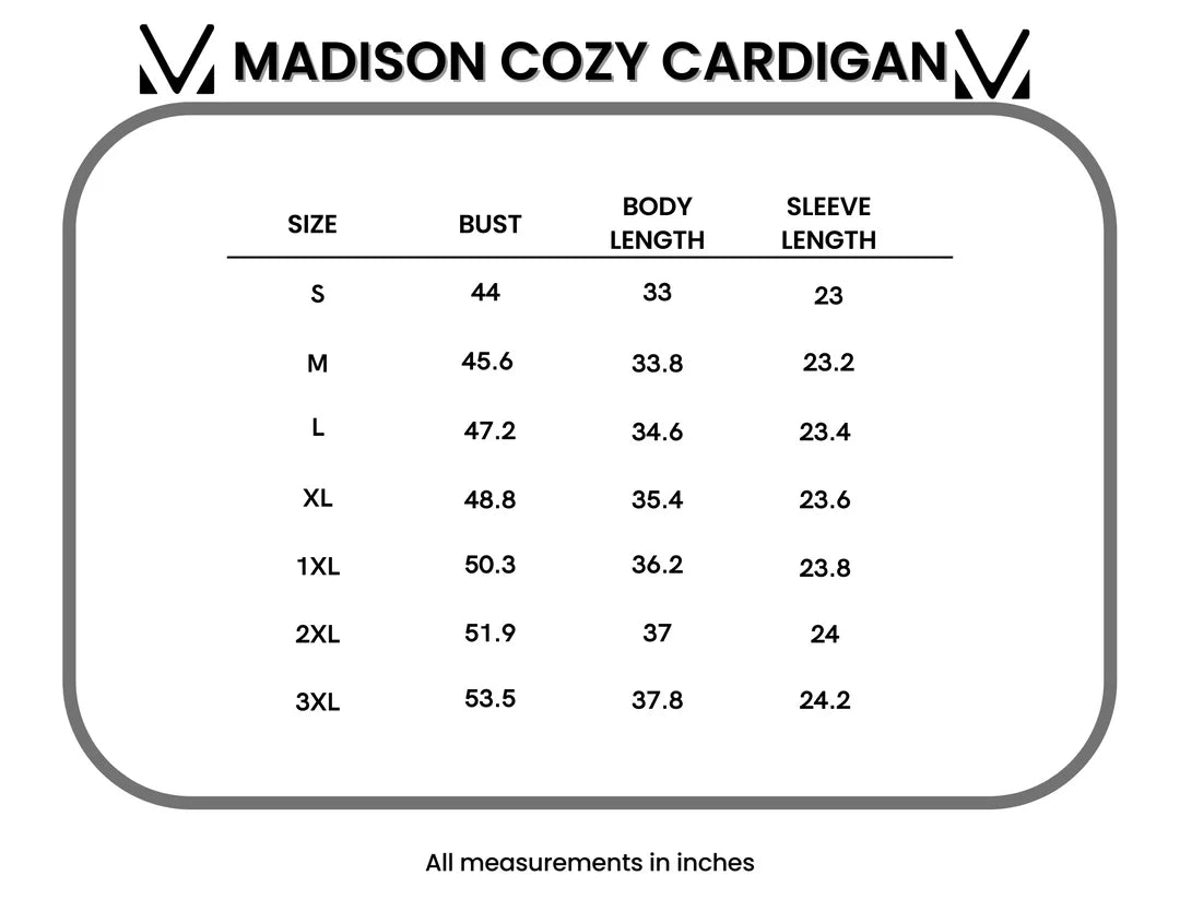 Madison Cozy Cardigan - Stormy Clouds