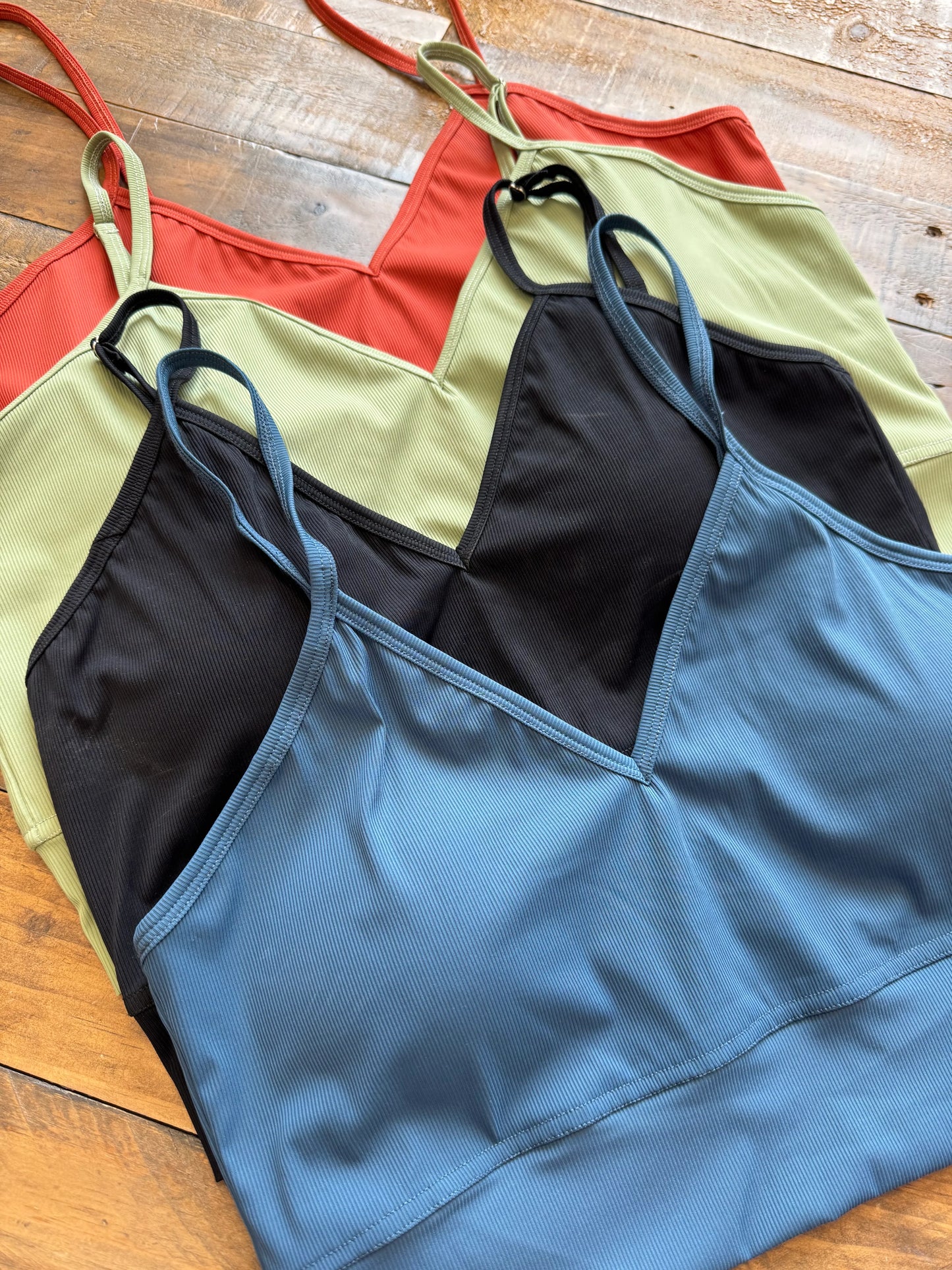 Devon Ribbed Bralette in Four Colors