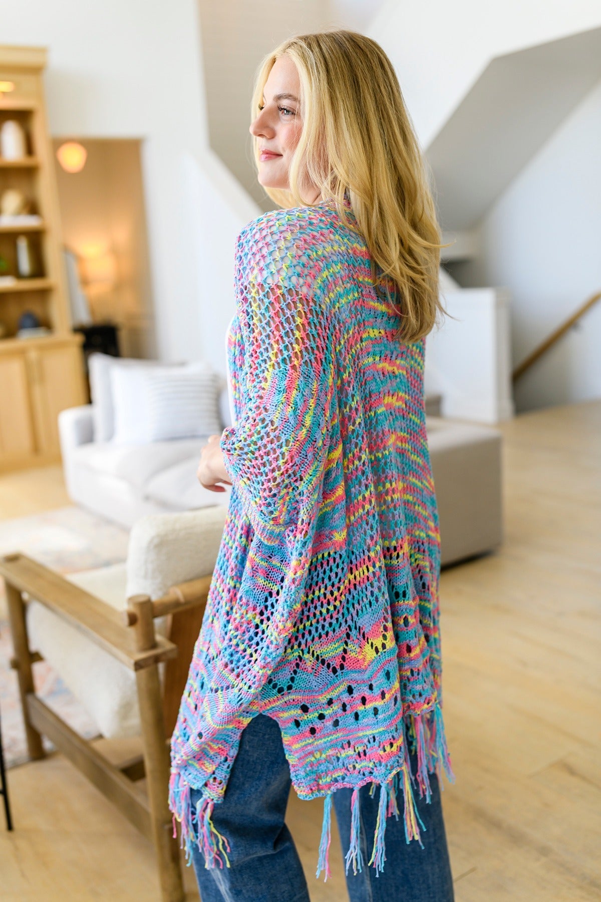 Amanda Crochet Cardigan in Six Colors