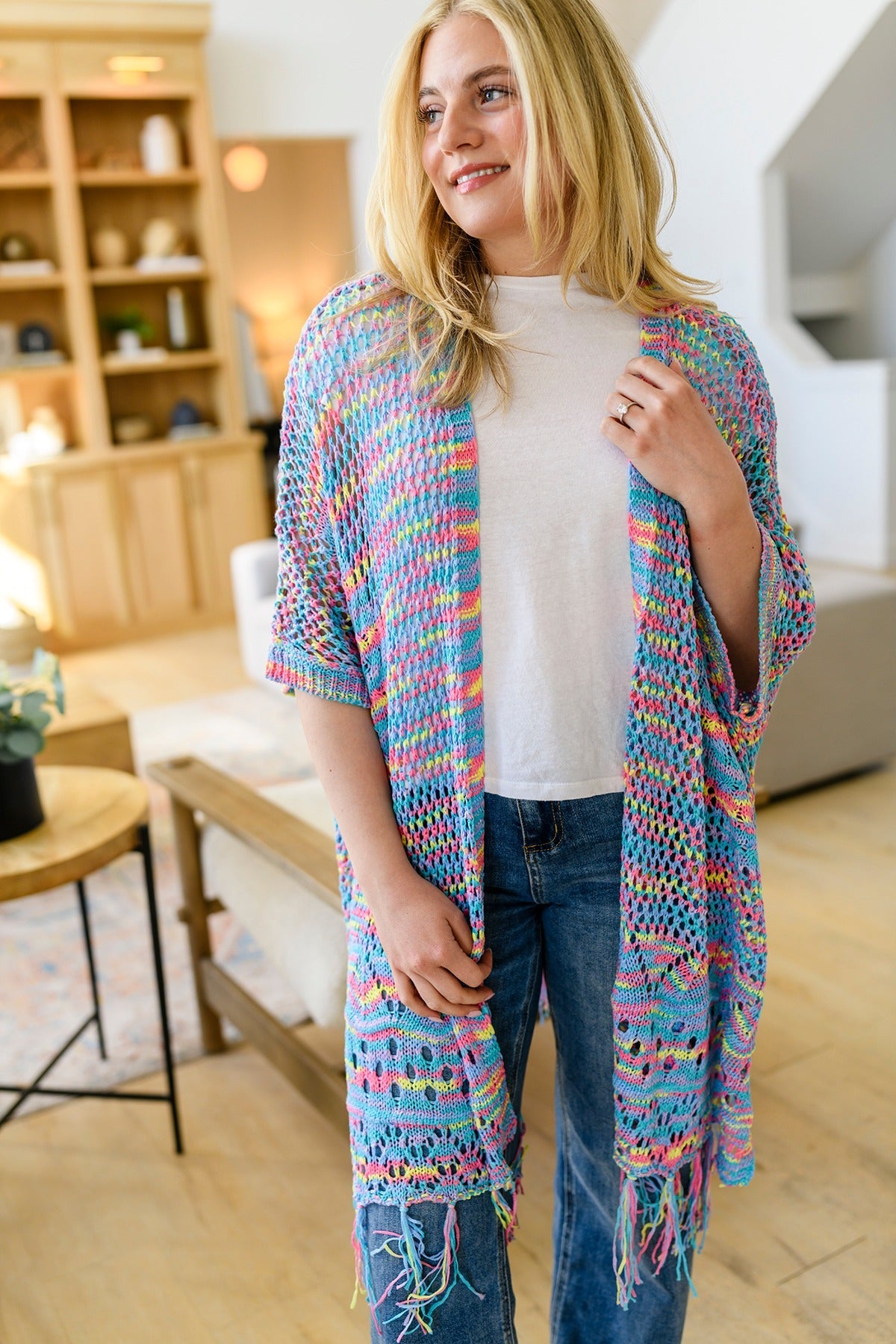 Amanda Crochet Cardigan in Six Colors