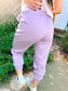 Jet Set Two Toned Waffle Knit Jogger in 4 Colors