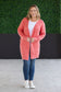 Madison Cozy Cardigan - Cherry