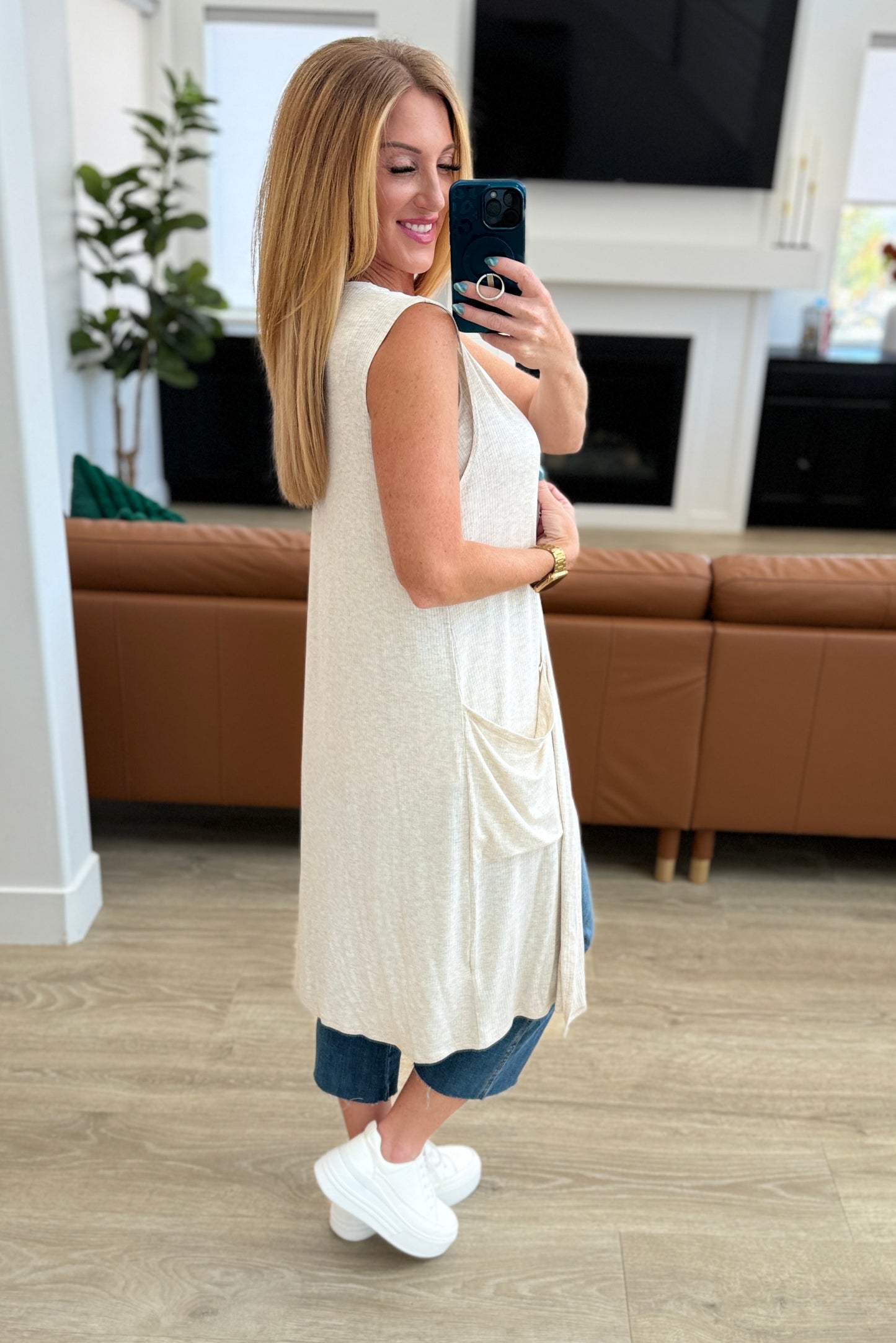 Breezy Boho Sleeveless Cardigan