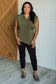 Classic Surplice Front Top in Olive