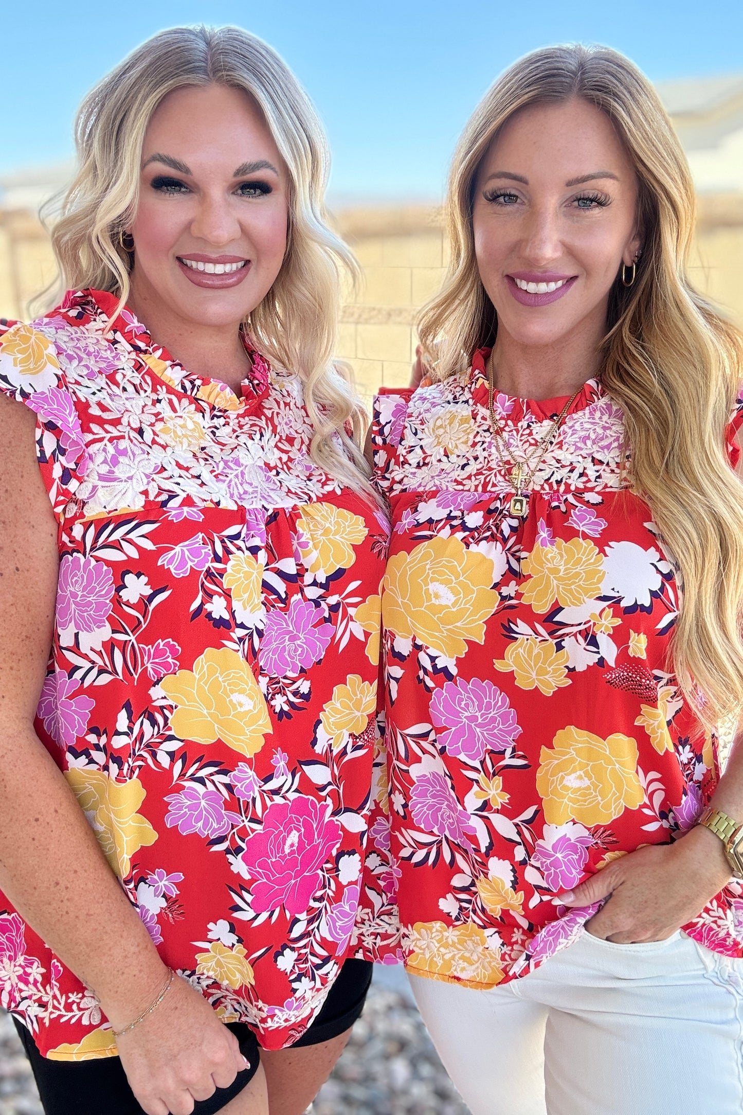 Among The Flowers Floral Top