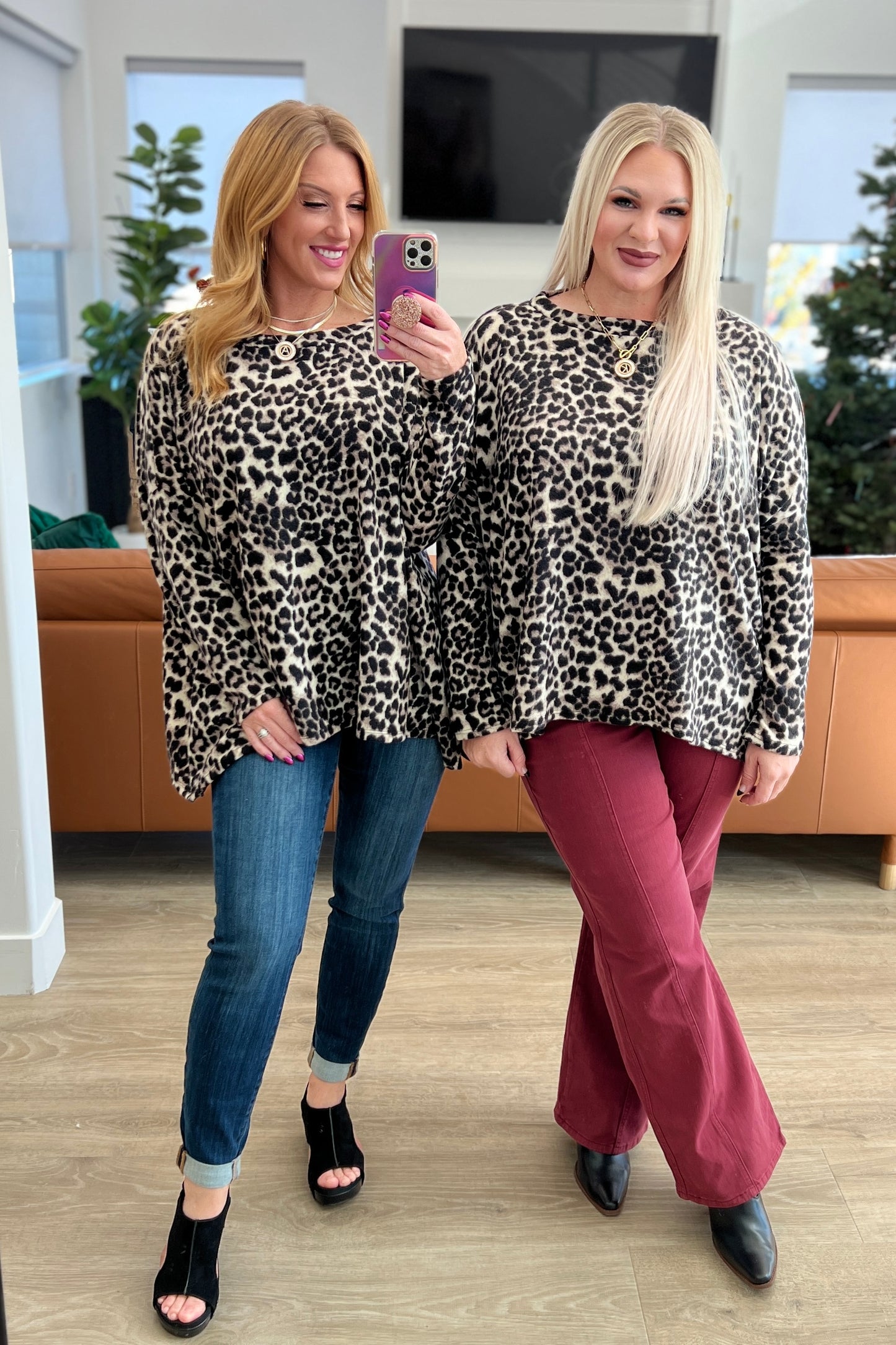 Clap for Yourself Long Sleeve Top in Animal Print