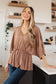 Dazzlingly Draped V-Neck Blouse