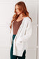 Everything Layer Waffle Knit Open Front Cardigan in Ivory