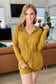 Getting Out Long Sleeve Hoodie Romper Gold Spice