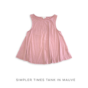 Simpler Times Tank in Mauve
