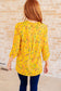 Lizzy Top in Yellow and Navy Paisley