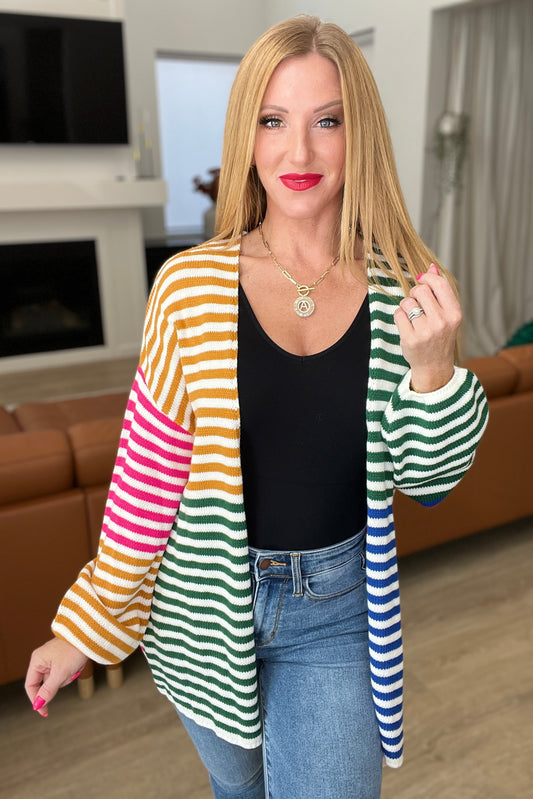 Marquee Lights Striped Cardigan