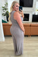 Hilary Wide Leg Jumpsuit in Grey