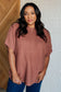 Relaxing Away Dolman Sleeve Knit Top in Coffee