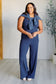 Shavasana Everyday Wide Leg Jumpsuit in Navy