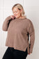 Simply Basic Ribbed Hacci Sweater in Mocha