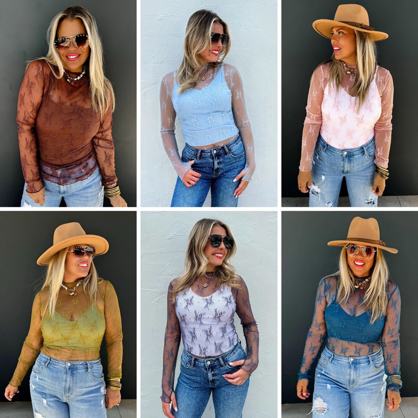 Roxy Lace Top in Six Colors