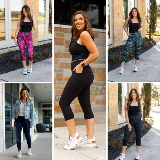 Capri Leggings with Pockets in Nine Colors