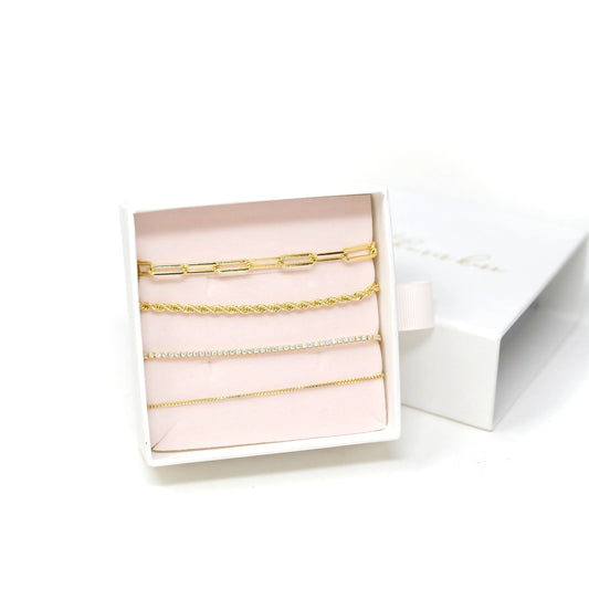 The Essentials Bracelets Layering Set Necklaces The Sis Kiss 