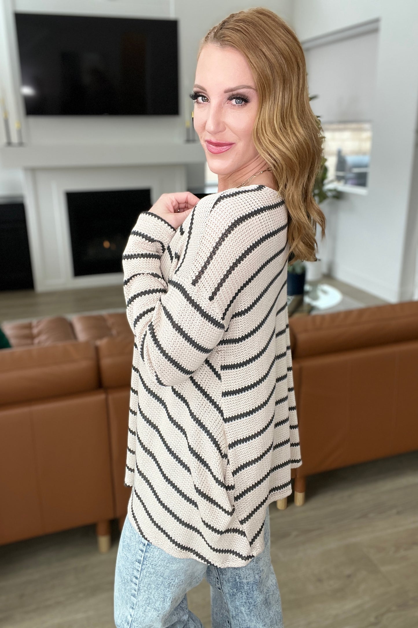 Weekend Adventure Striped Longline Cardigan