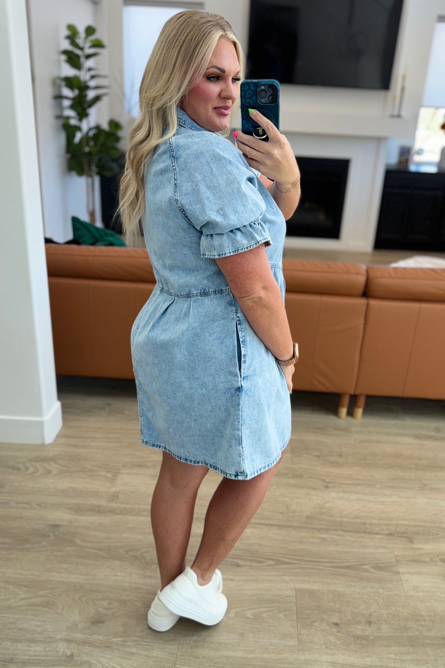 Westward Movement Denim Shirtdress