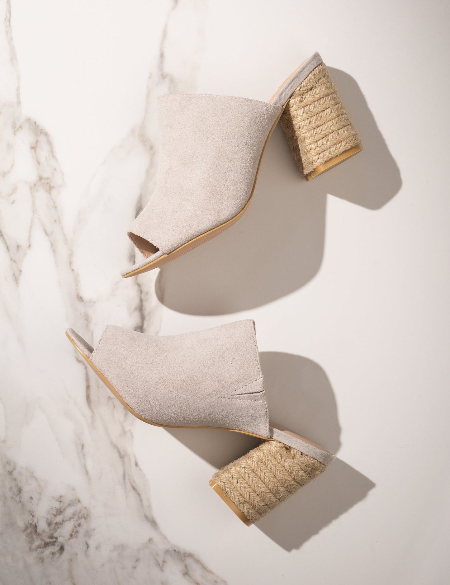 Helena Heeled Sandal in Ice Suede