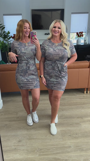 This Is Why Vintage Camo Print Dress