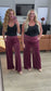 High Society Velvet Wide Leg Trousers