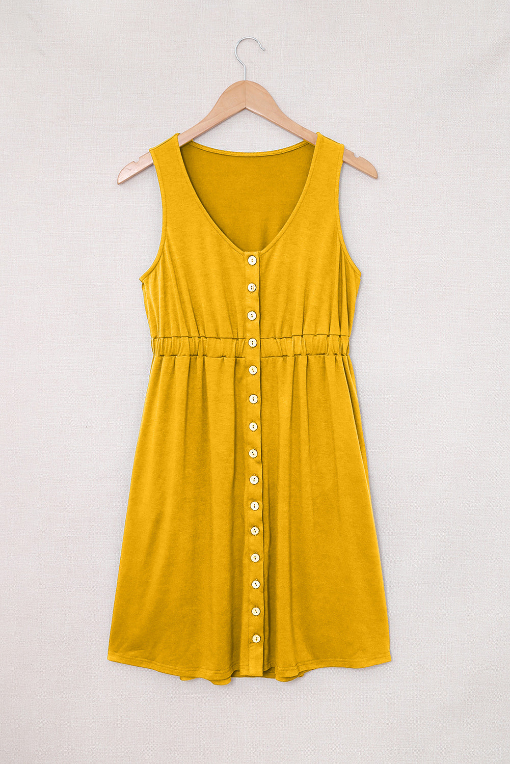 Sleeveless Button Down Mini Dress- Multiple Colors!