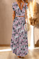 Printed Tie Back Cropped Top and Maxi Skirt Set - 6 Colors!!