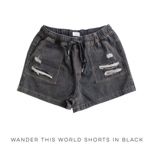 Wander This World Shorts in Black