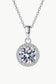 Chance to Charm 1 Carat Moissanite Round Pendant Chain Necklace