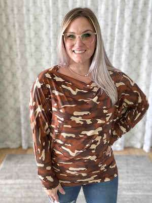 Down the Road Camo Top