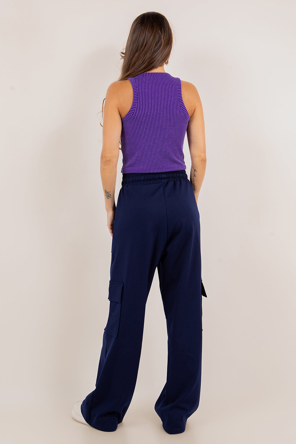 Ponte Stretch Cargo Pants In Five Colors