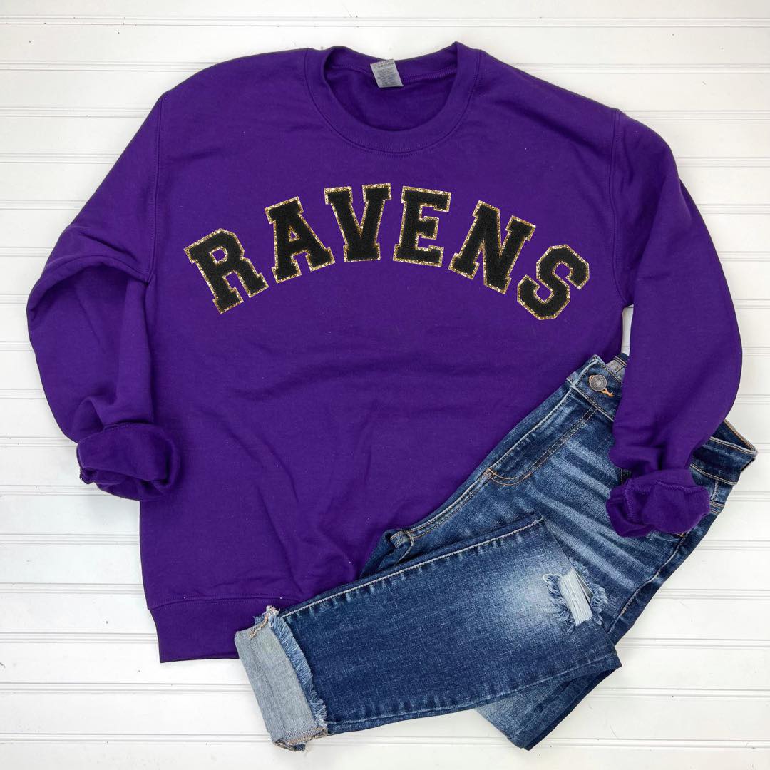 PREORDER: Patch Sweatshirt in Purple/Black