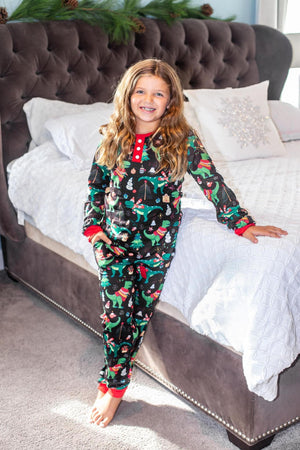PREORDER: Matching Family Christmas Pajamas in Dinosaur