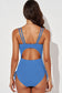 Tied Cutout Plunge One-Piece Swimsuit in Multiple Colors