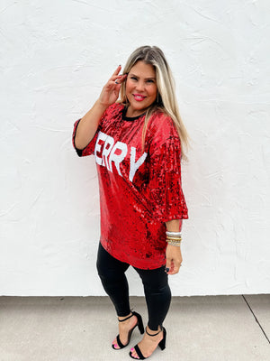 PREORDER: Holiday Chic Sequin Top in Two Colors