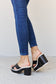 Cherish The Moments Contrast Platform Sandals in Black