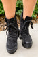 Desert Nights Lace Up Boots In Black