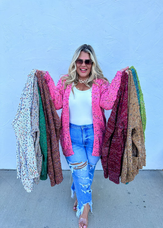 Miley Dot Cardigan In Assorted Colors