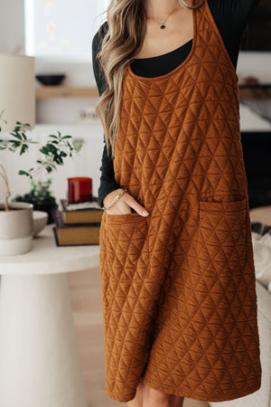 Free Falling Quilted Midi Dress