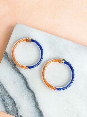 PREORDER: Game Day Jelly Tube Hoop Earrings In Assorted Colors