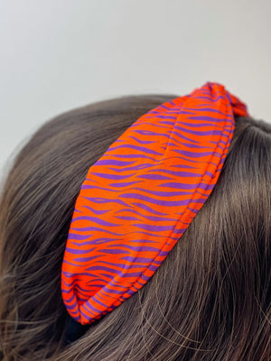 PREORDER: Game Day Tiger Print Headband In Two Colors
