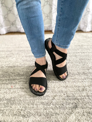 Thrive Sandals in Black