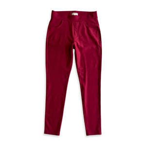My Perfect Ponte Pants in Wine Red
