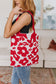 Lazy Daisy Knit Bag in Red