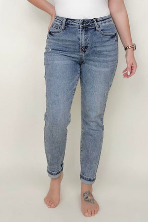 Judy Blue High Waist Vintage Mild Destroy Slim Jeans