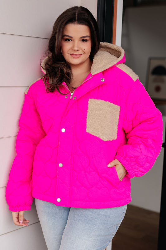 Not Sure How Heart Puffer Jacket